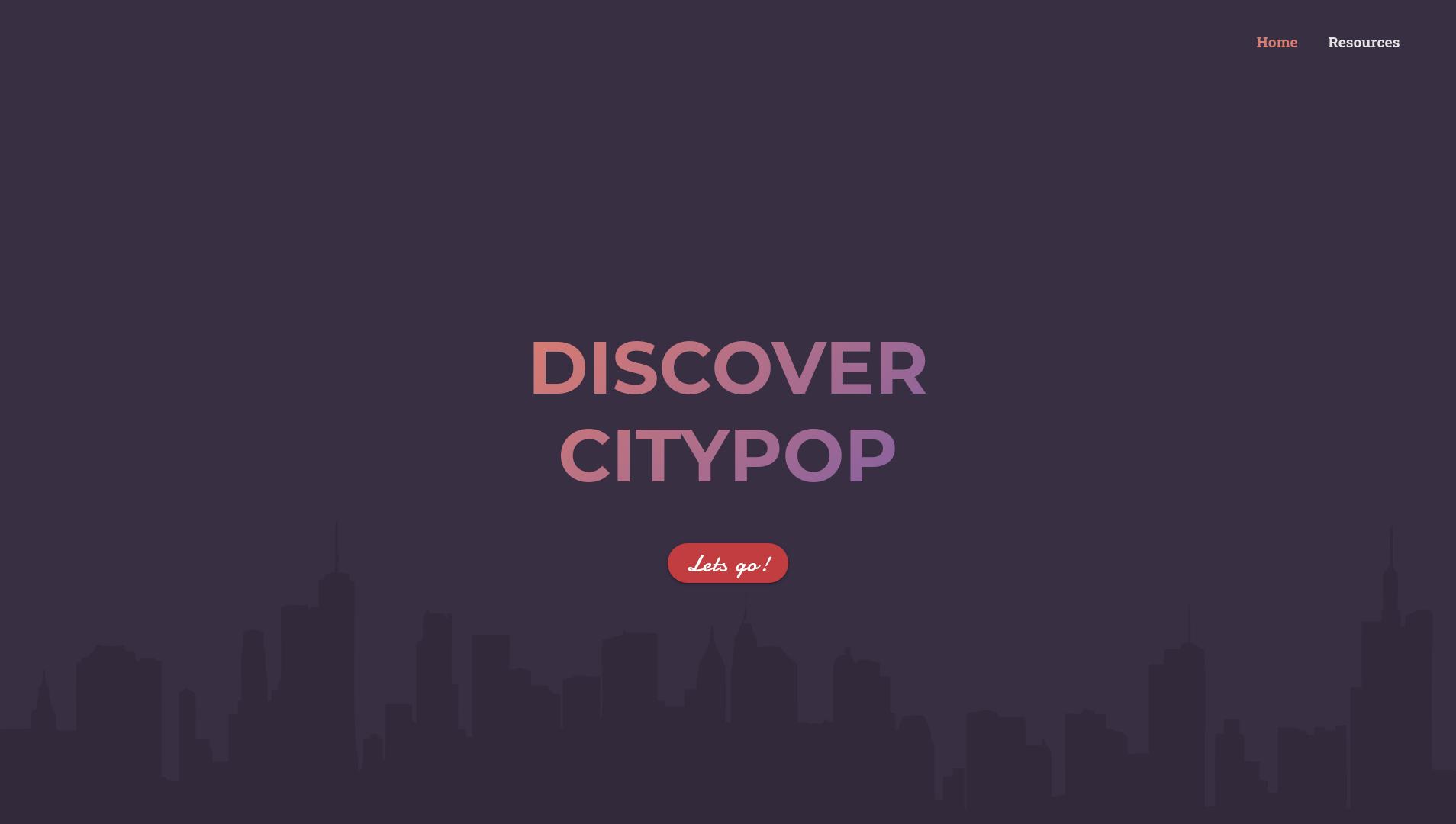 Citypop Landing Page preview