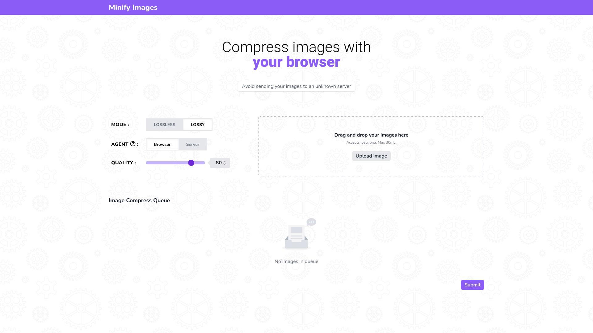 Minify Images Web App preview